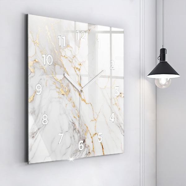 Horloge murale carrée Marbre décoratif