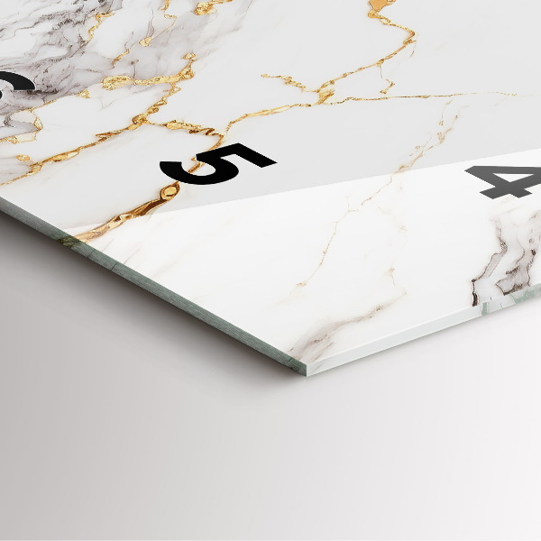 Horloge murale carrée Marbre décoratif