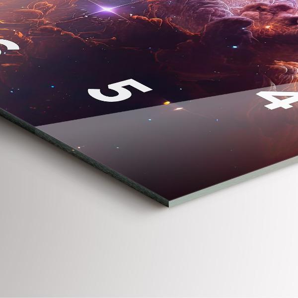 Horloge murale carrée Le monde cosmique des étoiles