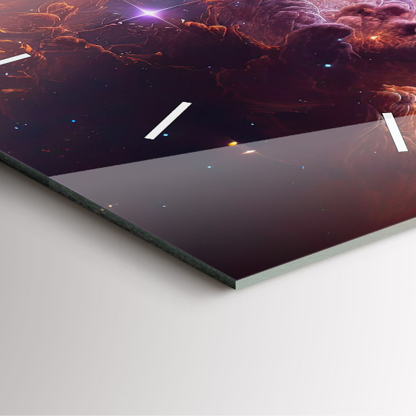 Horloge murale carrée Le monde cosmique des étoiles