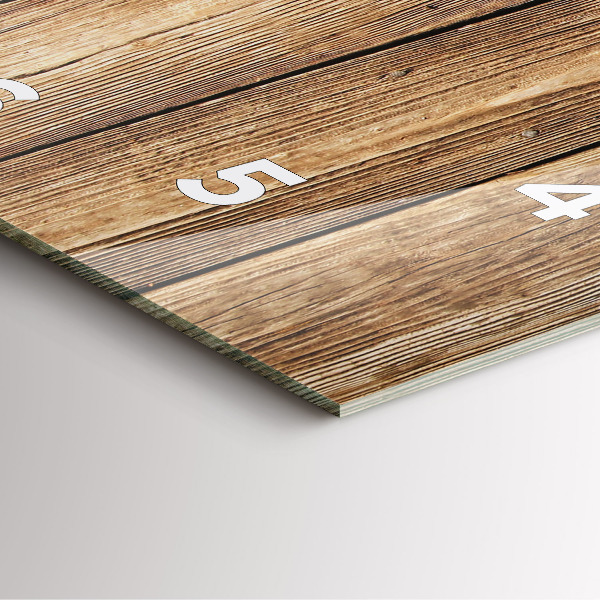 Horloge murale carrée planches de bois