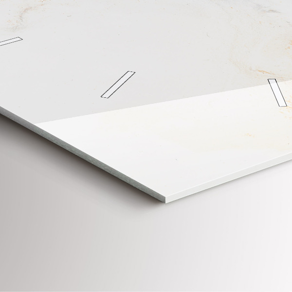 Horloge murale carrée Marbre artistique