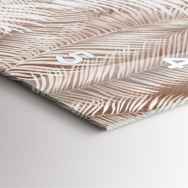 Horloge murale carrée Feuilles tropicales bohèmes