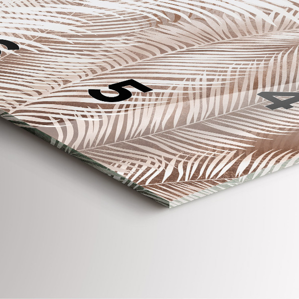 Horloge murale carrée Feuilles tropicales bohèmes