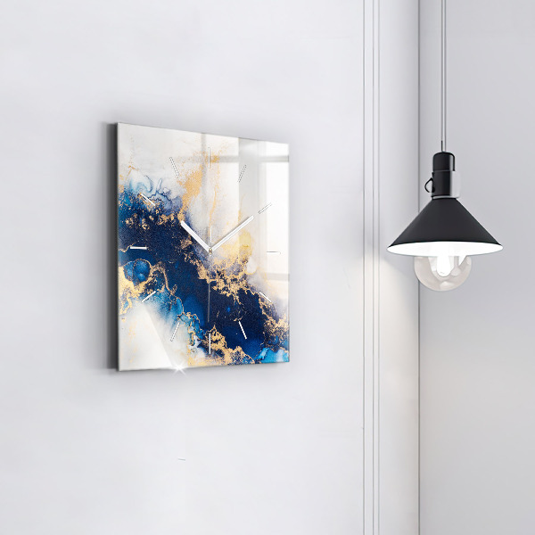 Horloge murale carrée Motif en marbre