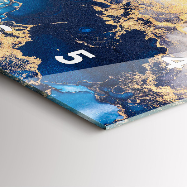 Horloge murale carrée Motif en marbre