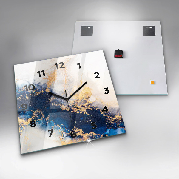 Horloge murale carrée Motif en marbre