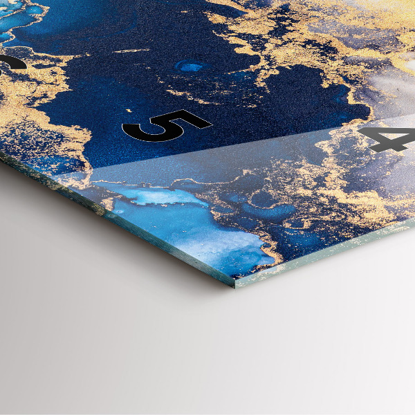 Horloge murale carrée Motif en marbre