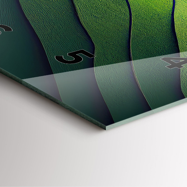 Horloge murale carrée Résumé des champs verts