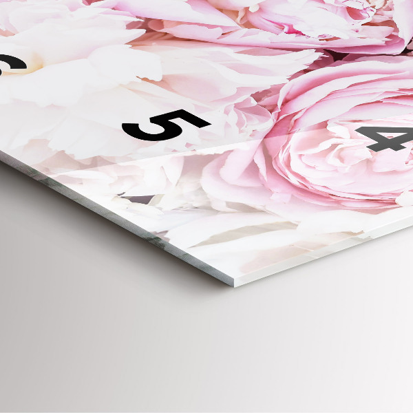 Horloge murale carrée Fleurs décoratives