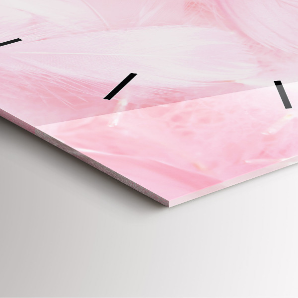 Horloge murale carrée Plumes – abstrait