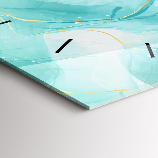 Horloge murale carrée Marbre abstrait