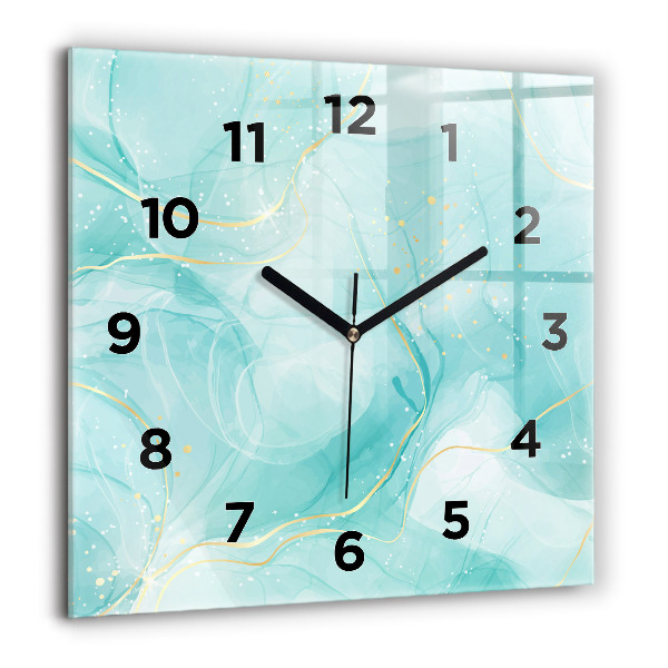 Horloge murale carrée Marbre abstrait