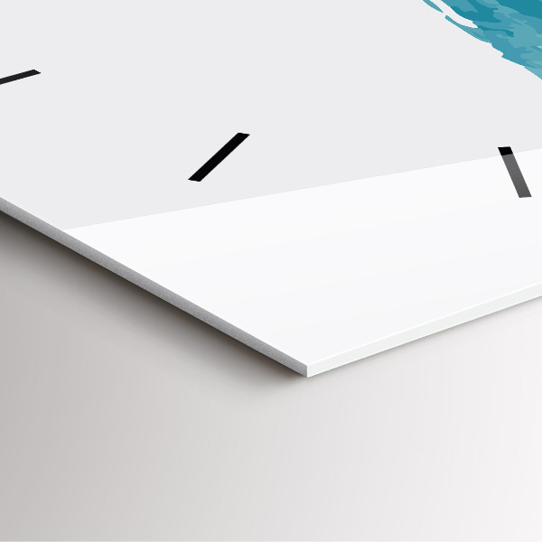 Horloge murale carrée Coups de pinceau