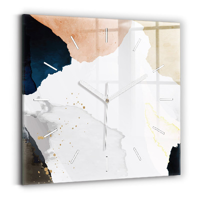 Horloge murale carrée 'Taches d''abstraction'