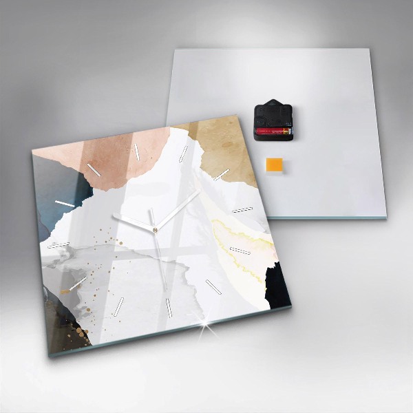 Horloge murale carrée 'Taches d''abstraction'