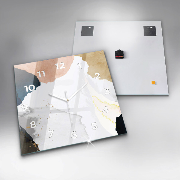 Horloge murale carrée 'Taches d''abstraction'