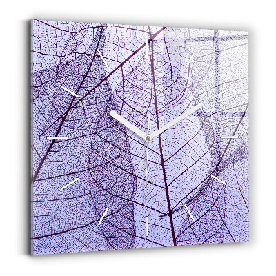 Horloge murale carrée Feuilles – nature