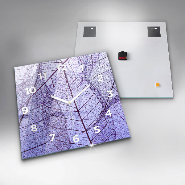 Horloge murale carrée Feuilles – nature