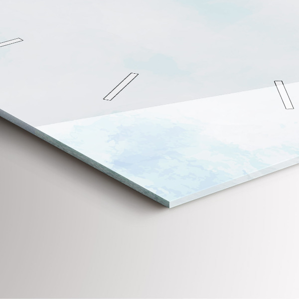 Horloge murale carrée Croquis de plantes