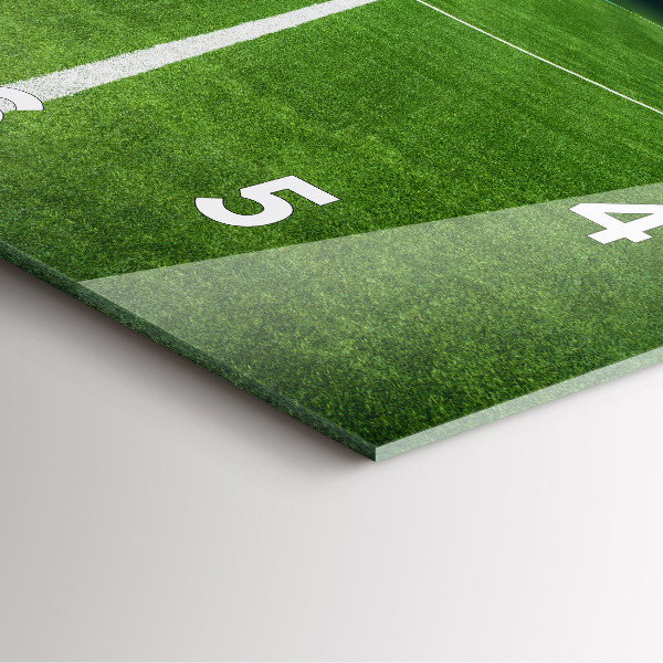 Horloge murale carrée terrain de football