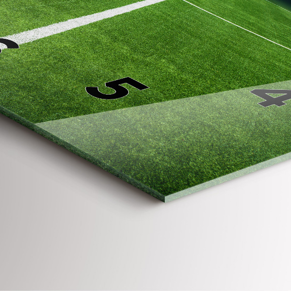 Horloge murale carrée terrain de football