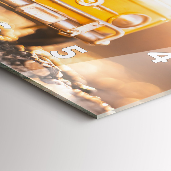 Horloge murale carrée Voiture en vacances