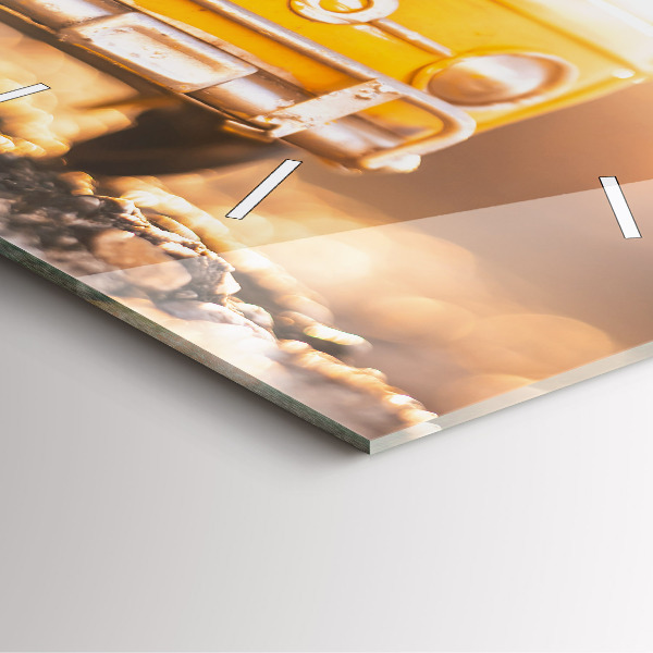 Horloge murale carrée Voiture en vacances