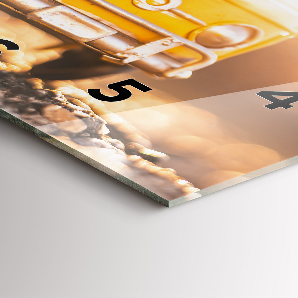 Horloge murale carrée Voiture en vacances