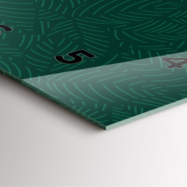 Horloge murale carrée Motif de feuille