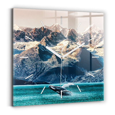 Horloge murale carrée Eau de baleine