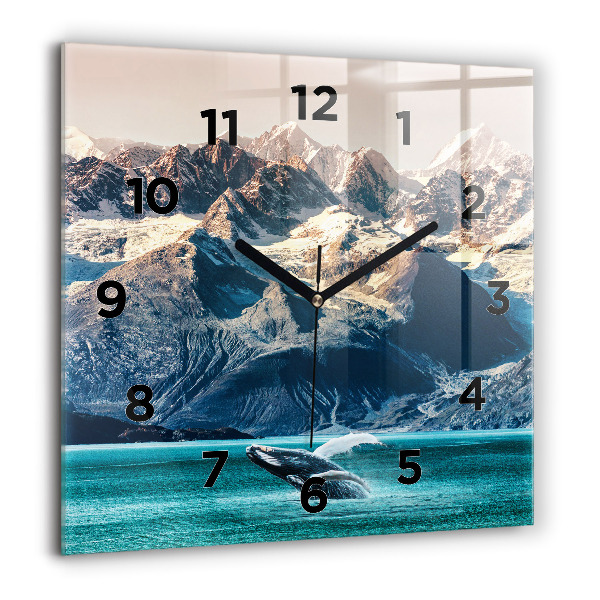 Horloge murale carrée Eau de baleine