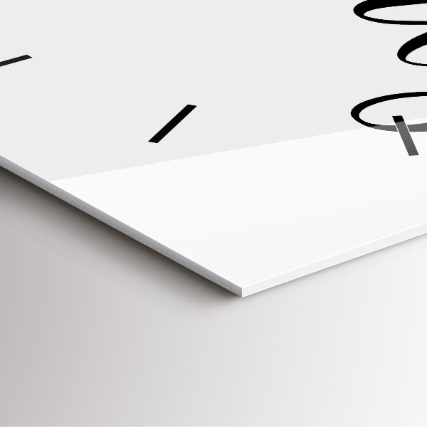 Pendule carrée en verre Inscription familiale et coeur