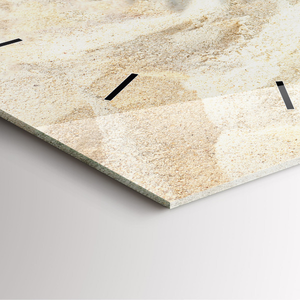 Pendule carrée en verre 'Sable à l''ombre des palmiers'