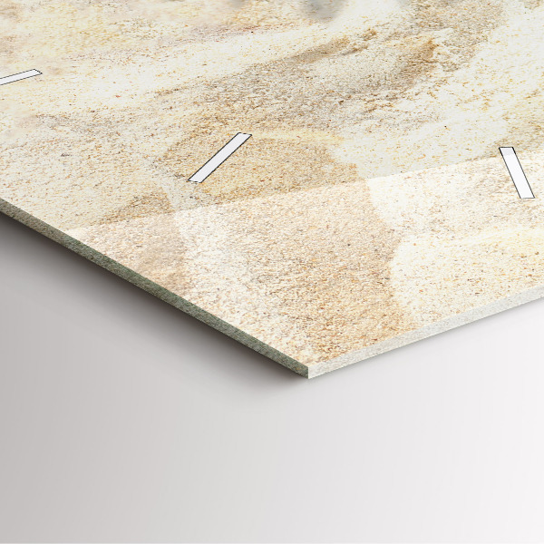 Pendule carrée en verre 'Sable à l''ombre des palmiers'