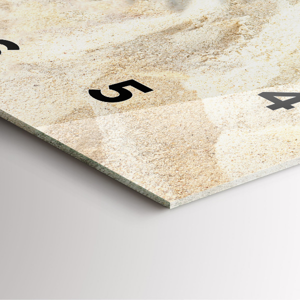 Pendule carrée en verre 'Sable à l''ombre des palmiers'