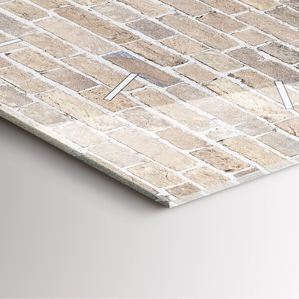 Pendule carrée en verre Mur de briques