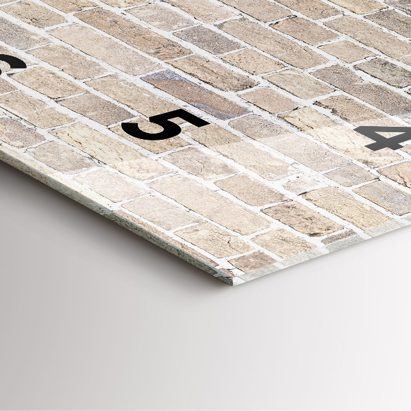 Pendule carrée en verre Mur de briques