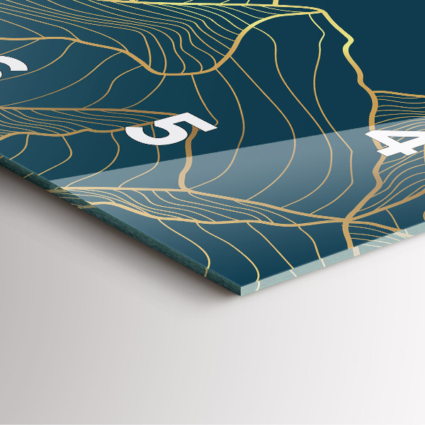 Pendule carrée en verre Croquis des montagnes