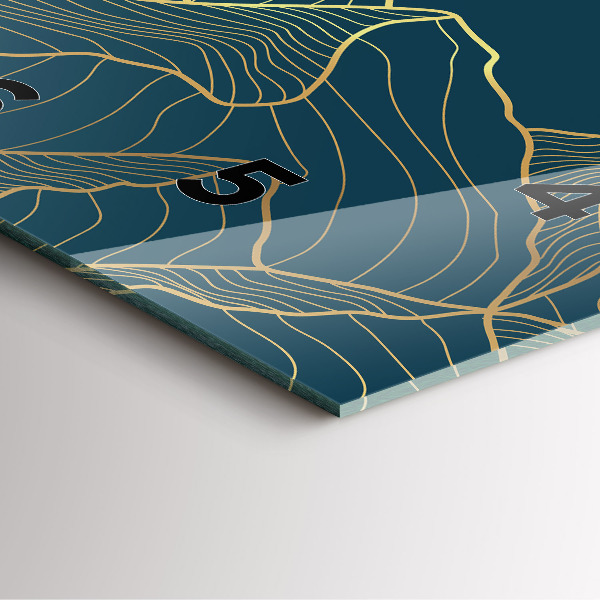 Pendule carrée en verre Croquis des montagnes