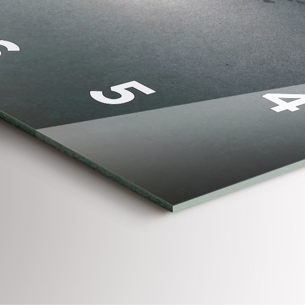 Pendule carrée en verre 'Vagabond dans l''obscurité'