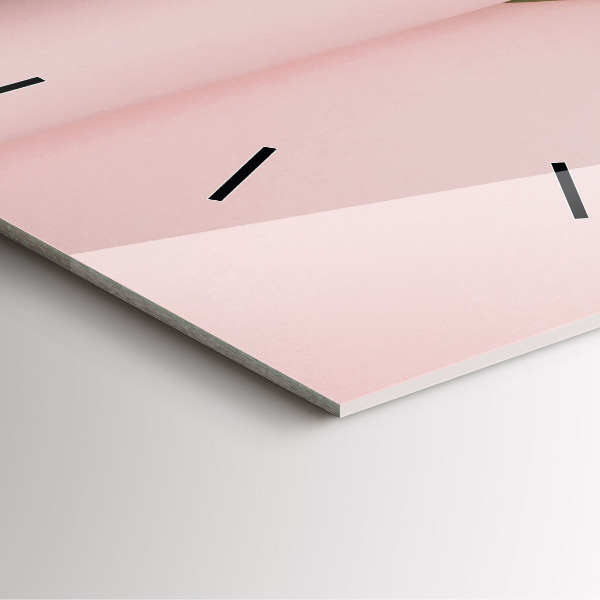 Pendule carrée en verre Bouquet de fleurs de tulipes