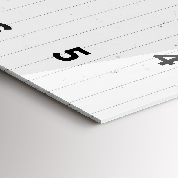 Pendule carrée en verre Motif de panneaux en bois