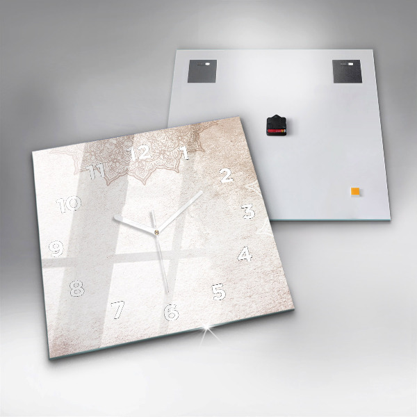 Pendule carrée en verre Motif décoratif