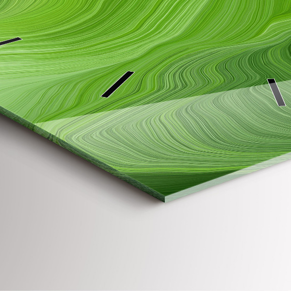 Pendule carrée en verre Ondes modernes