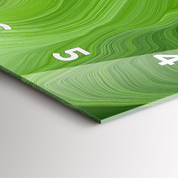 Pendule carrée en verre Ondes modernes