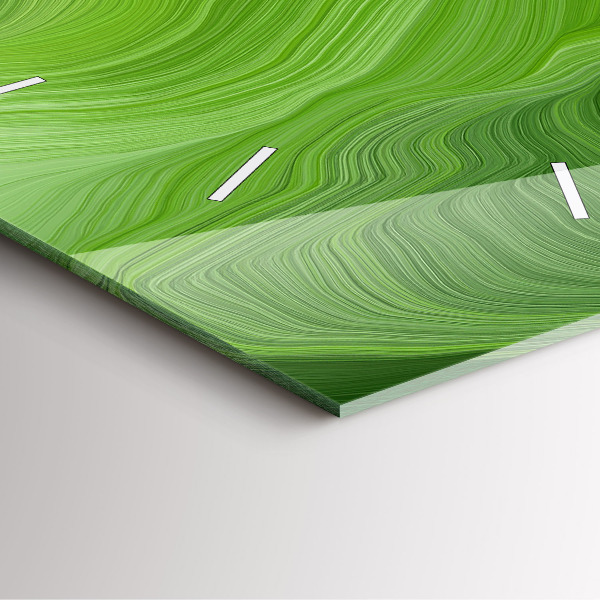 Pendule carrée en verre Ondes modernes