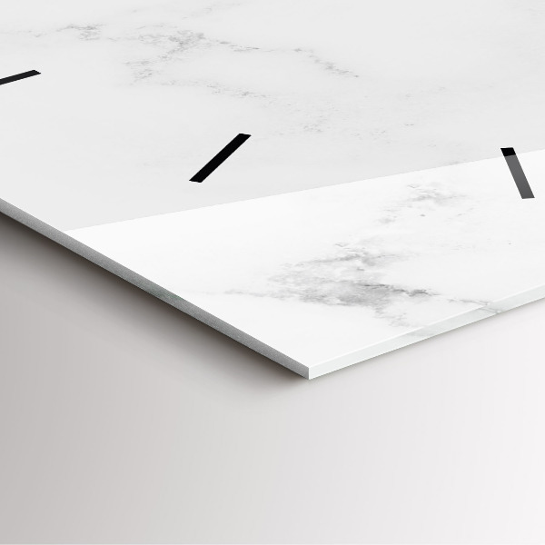 Pendule carrée en verre Marbre élégant