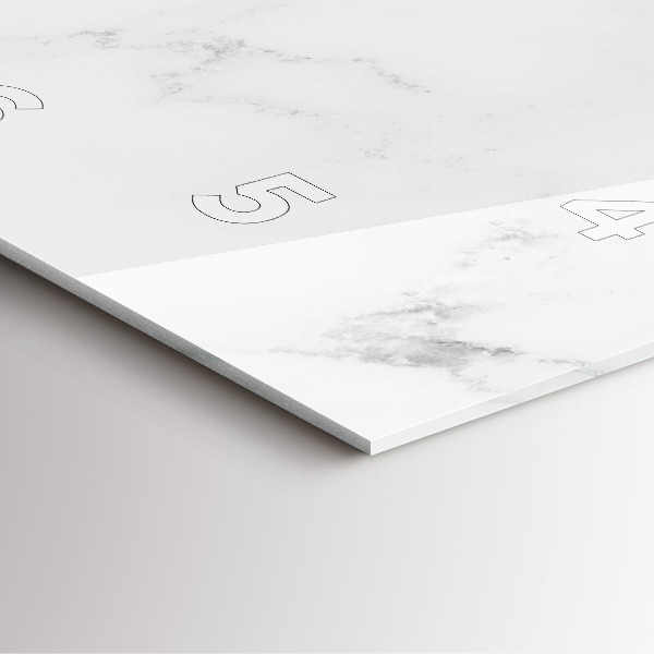 Pendule carrée en verre Marbre élégant