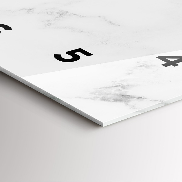 Pendule carrée en verre Marbre élégant